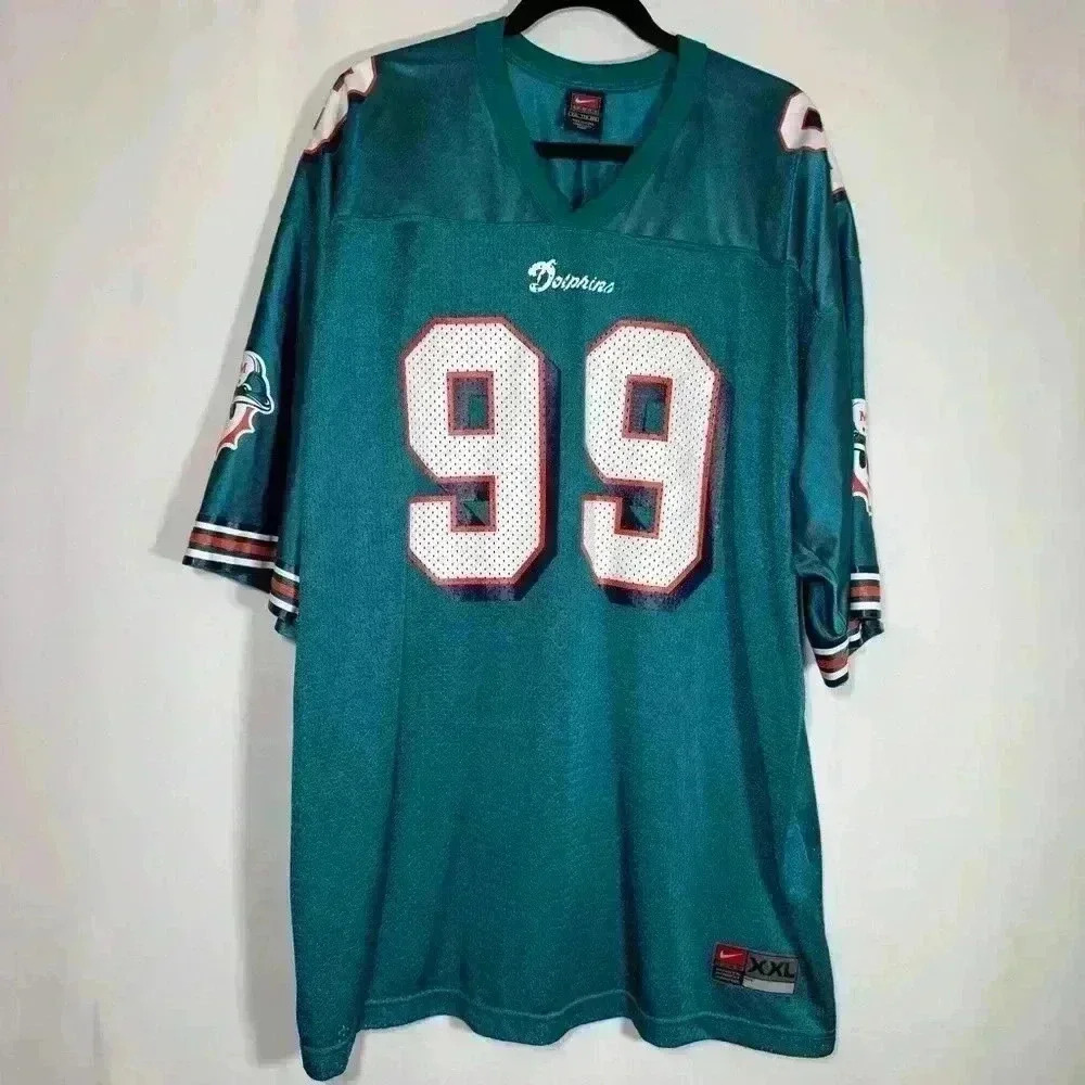 Nike Men's Teal and White Jersey